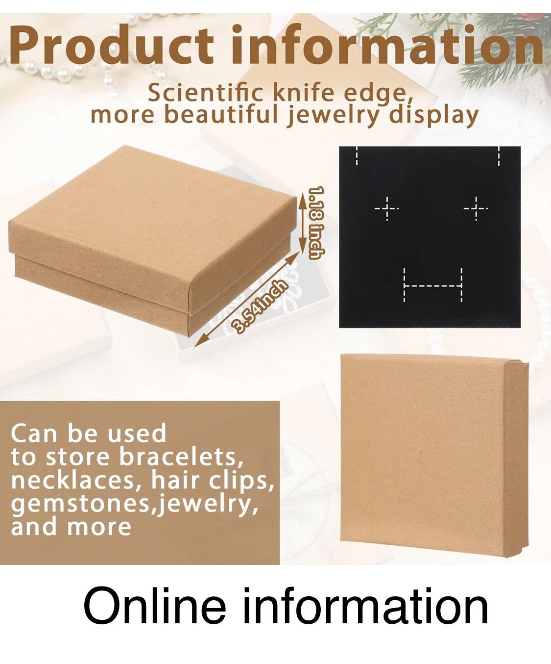 Tenceur 24 pcs Cardboard Jewelry Gift Boxes 3.5x3.5x1.2” | eBay