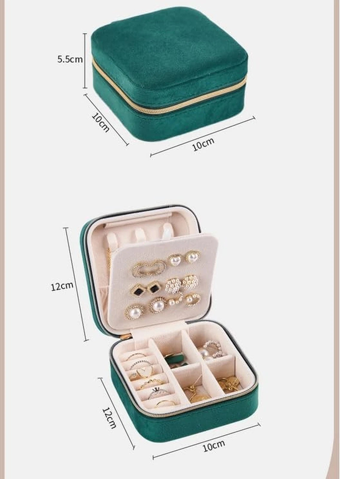 Jewelry Box, Portable Velvet Travel Jewelry Organizer Box for Earrings Bracel... | eBay