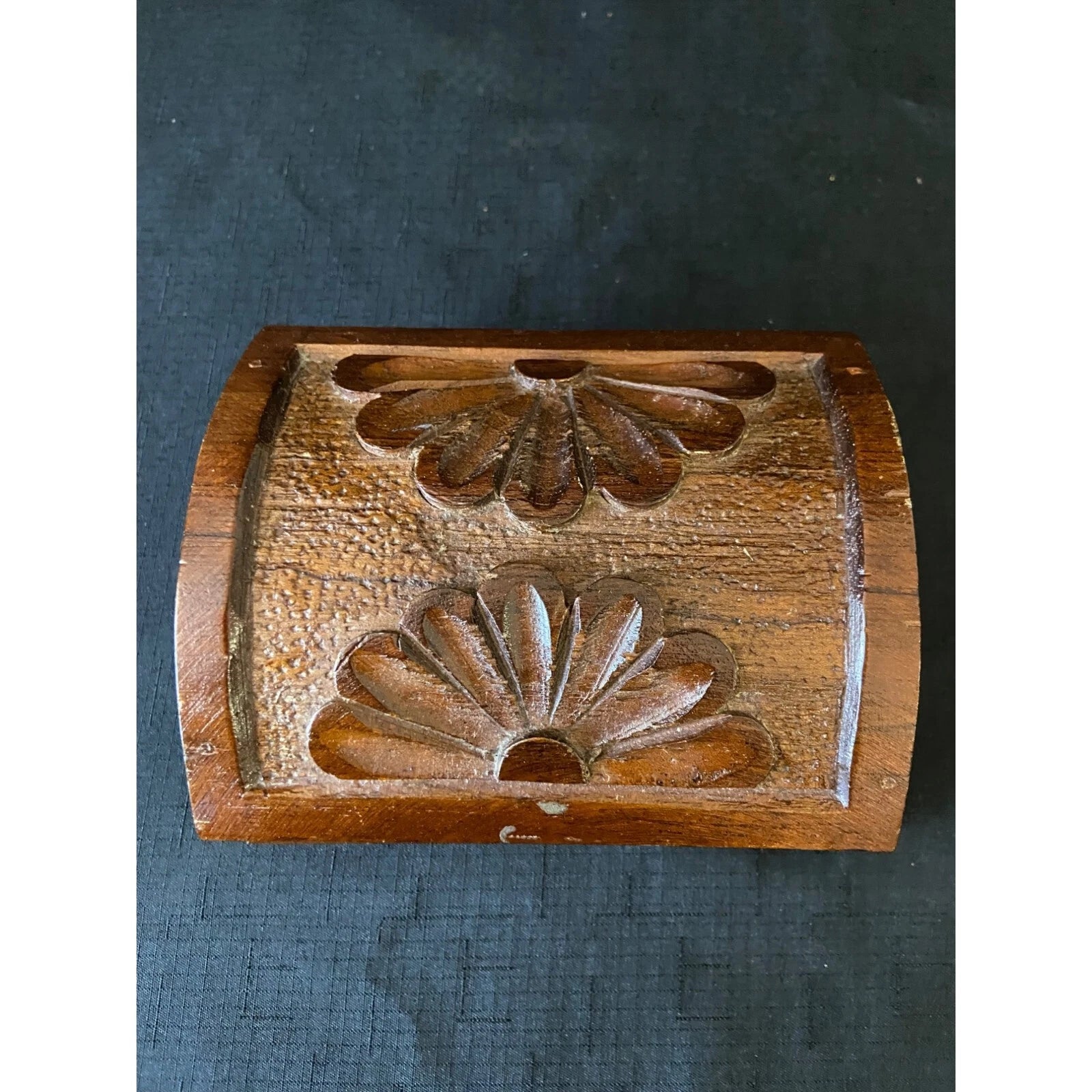 Vintage Woodcarving Jewelry Storage Box | eBay