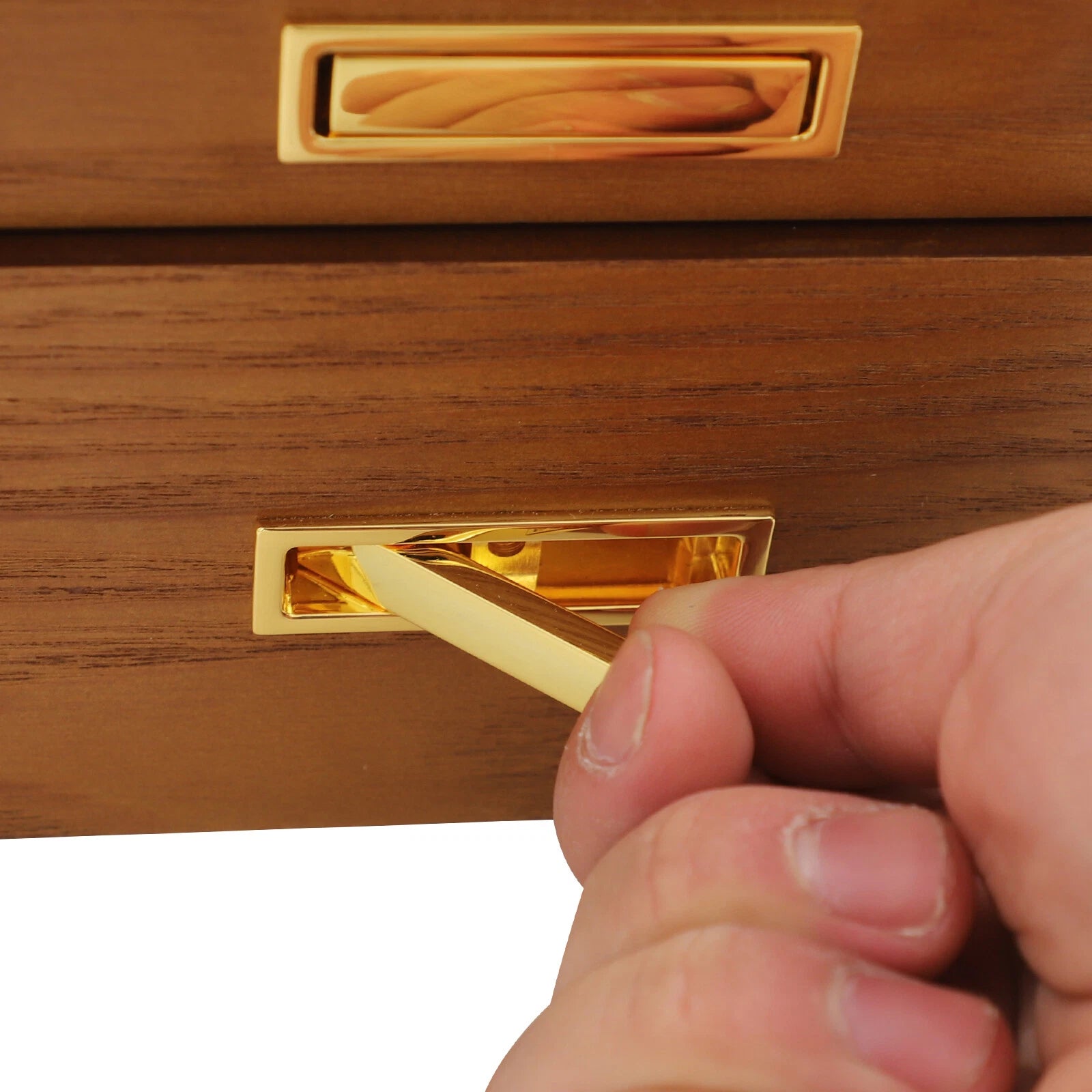 Retro Jewelry Organizer 3 Layers Rings Necklaces Bracelet Display Cabinet Box | eBay