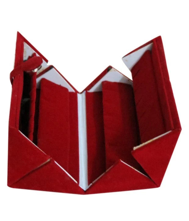 BUNDLE SALE 10 RED RING JEWELRY STORAGE ORGANIZER FOLDER BOX VELVET COATED CASE | eBay