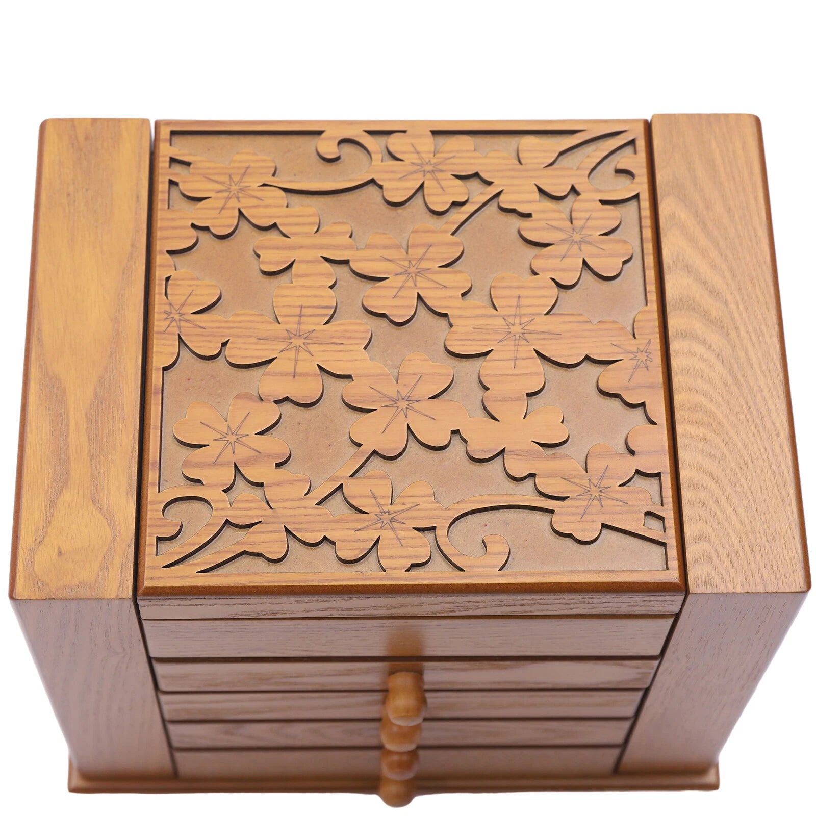 5 Layers Wooden Storage Cage Jewelry Box Organizer Women Girls Gift w/ Drawers | eBay