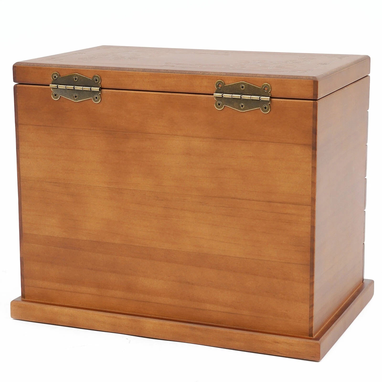 6-Layer Jewelry Box Wood for Wowen Large Organizer Box with Mirror & 5 Drawers | eBay