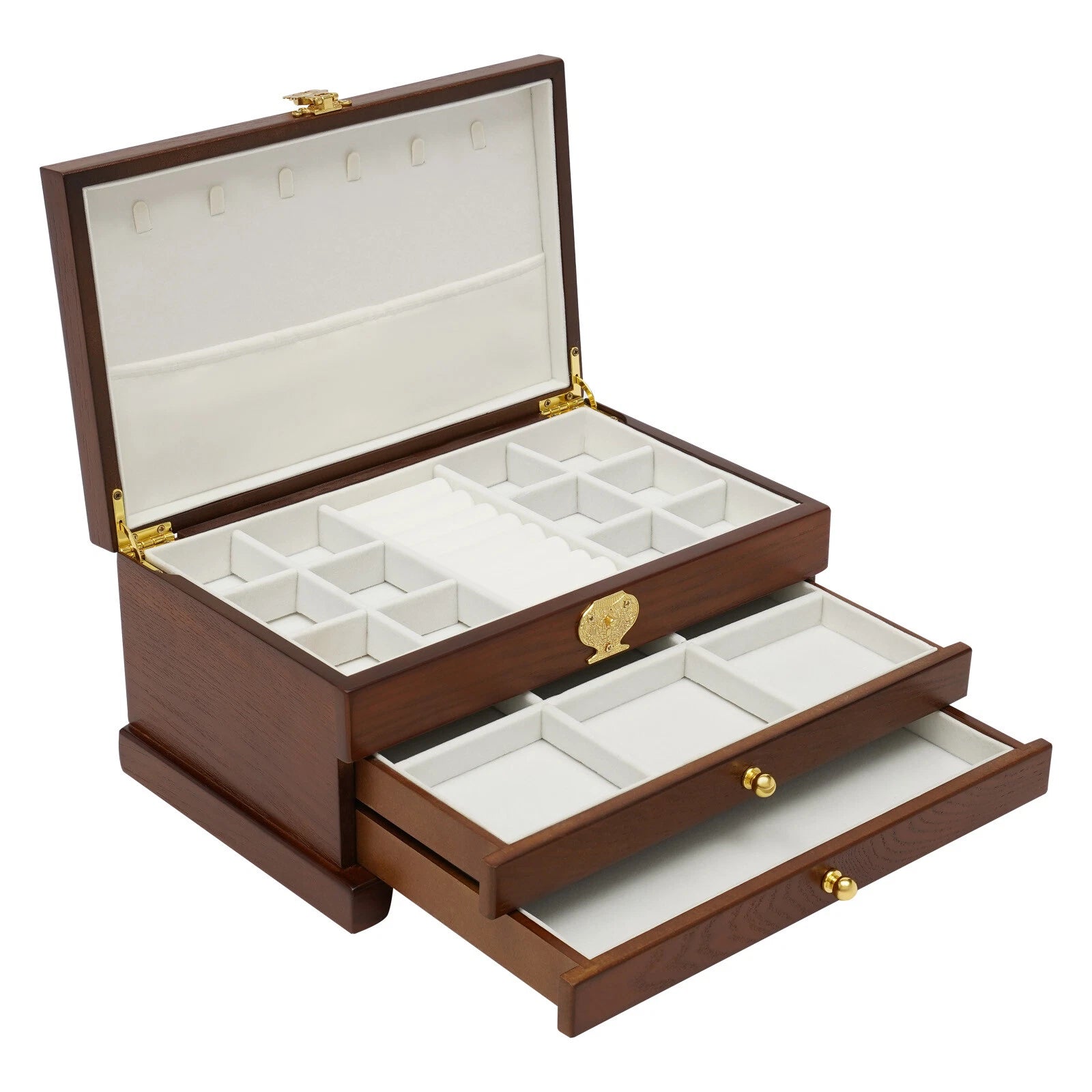 Jewelry Box Organizer for Women Girls 3 Layer Large Jewelry Storage Case White | eBay