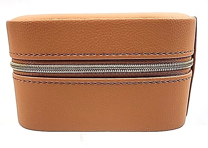 Samara Chestnut Vegan Leather Mini Organizer Portable Display Travel Jewelry Box | eBay