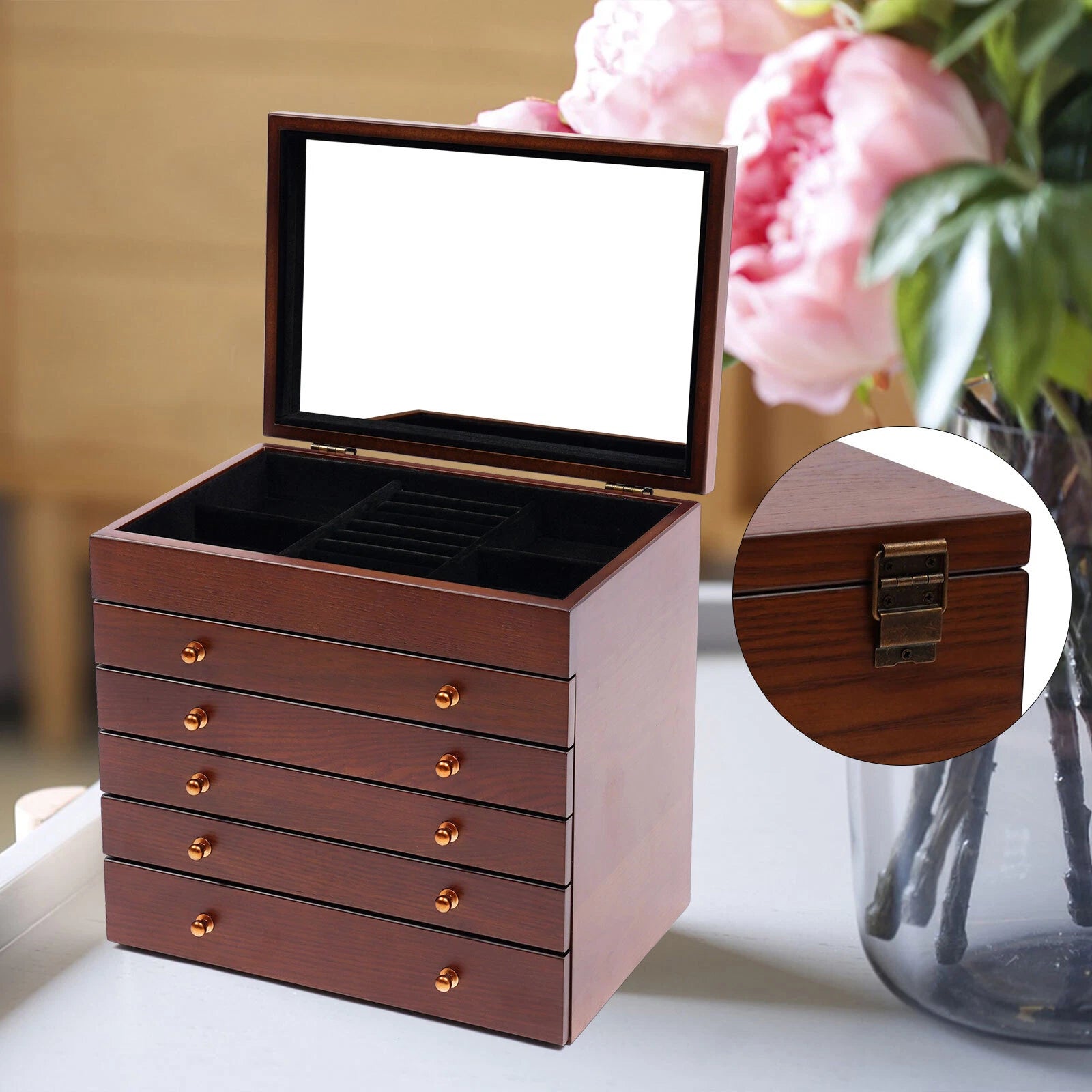 Jewelry Box, Jewelry Organizer, 6-tier Jewelry Box for Bedroom | eBay