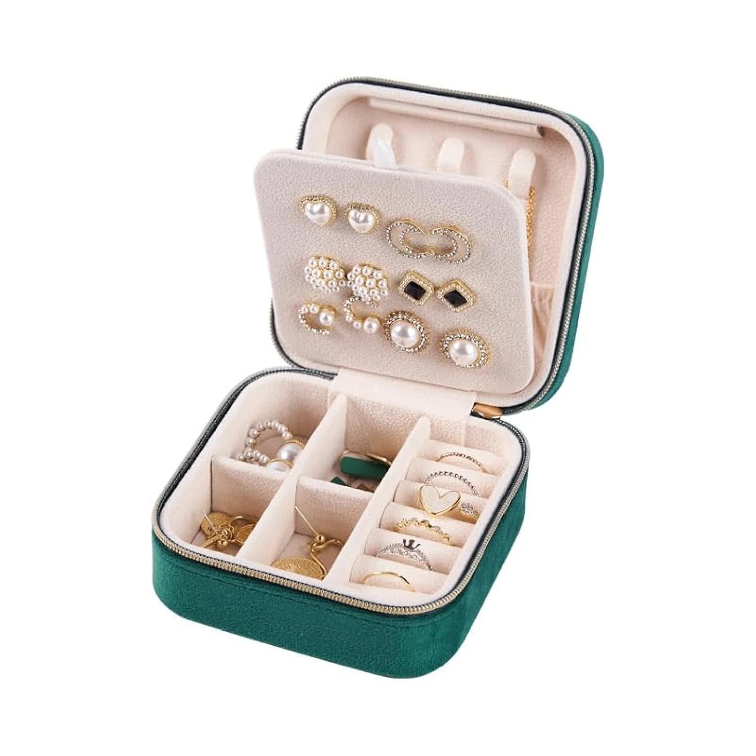 Jewelry Box, Portable Velvet Travel Jewelry Organizer Box for Earrings Bracel... | eBay
