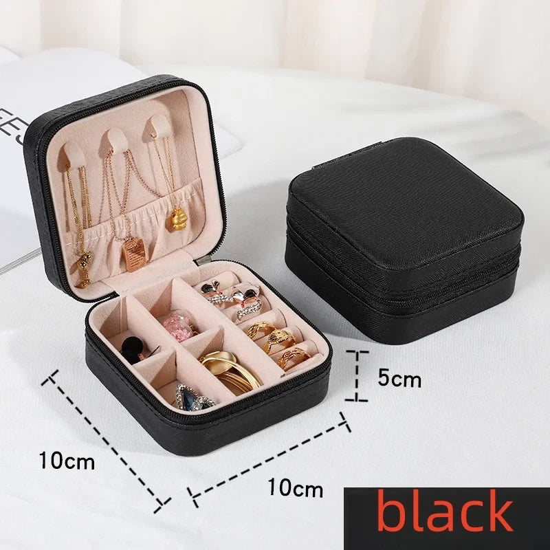 New Mini Jewelry Storage Box PU Leather Travel Organizer Earrings Ring Fast Ship | eBay