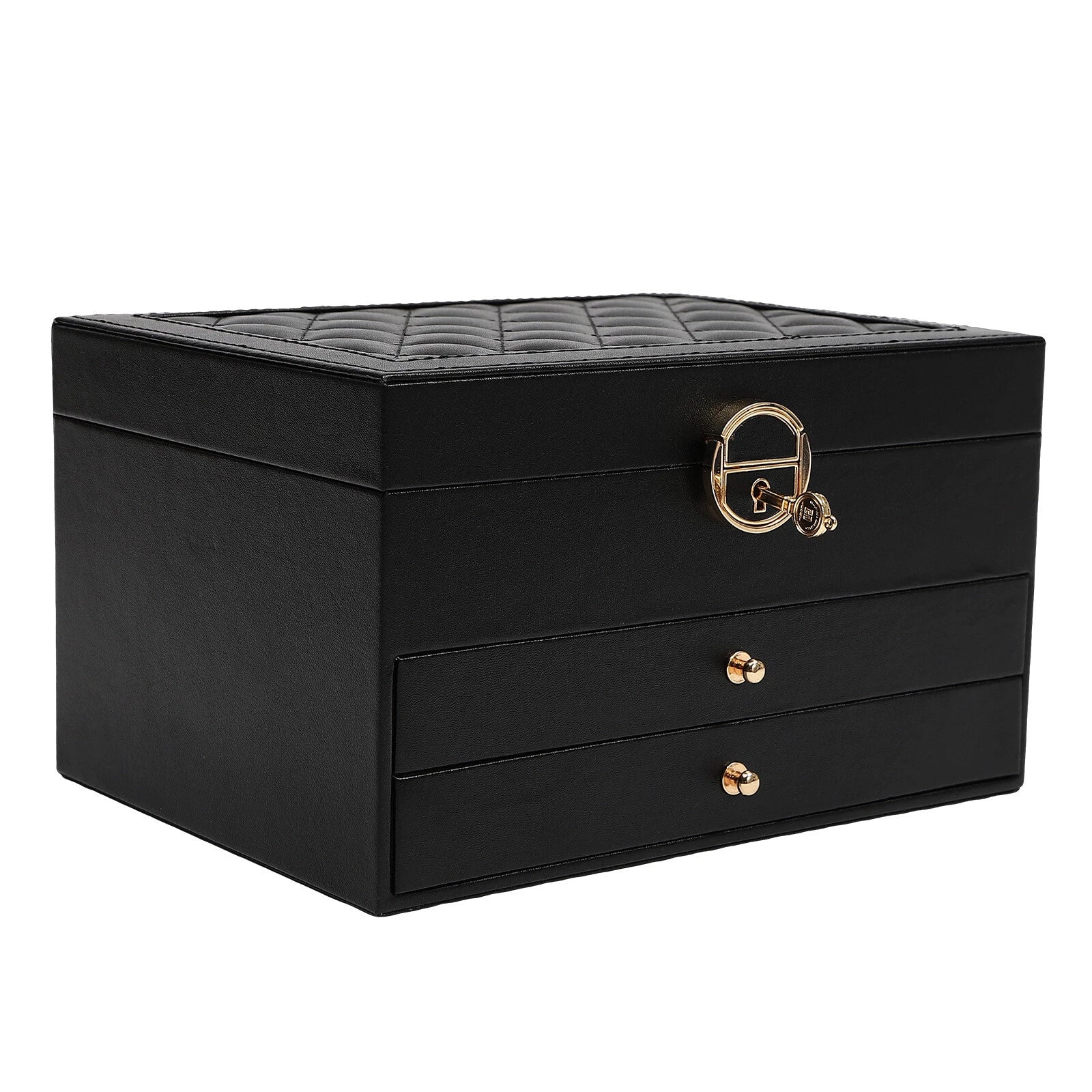 PU Watch Storage Box with Drawer Jewelry Organizer Watch Holder Display Case | eBay