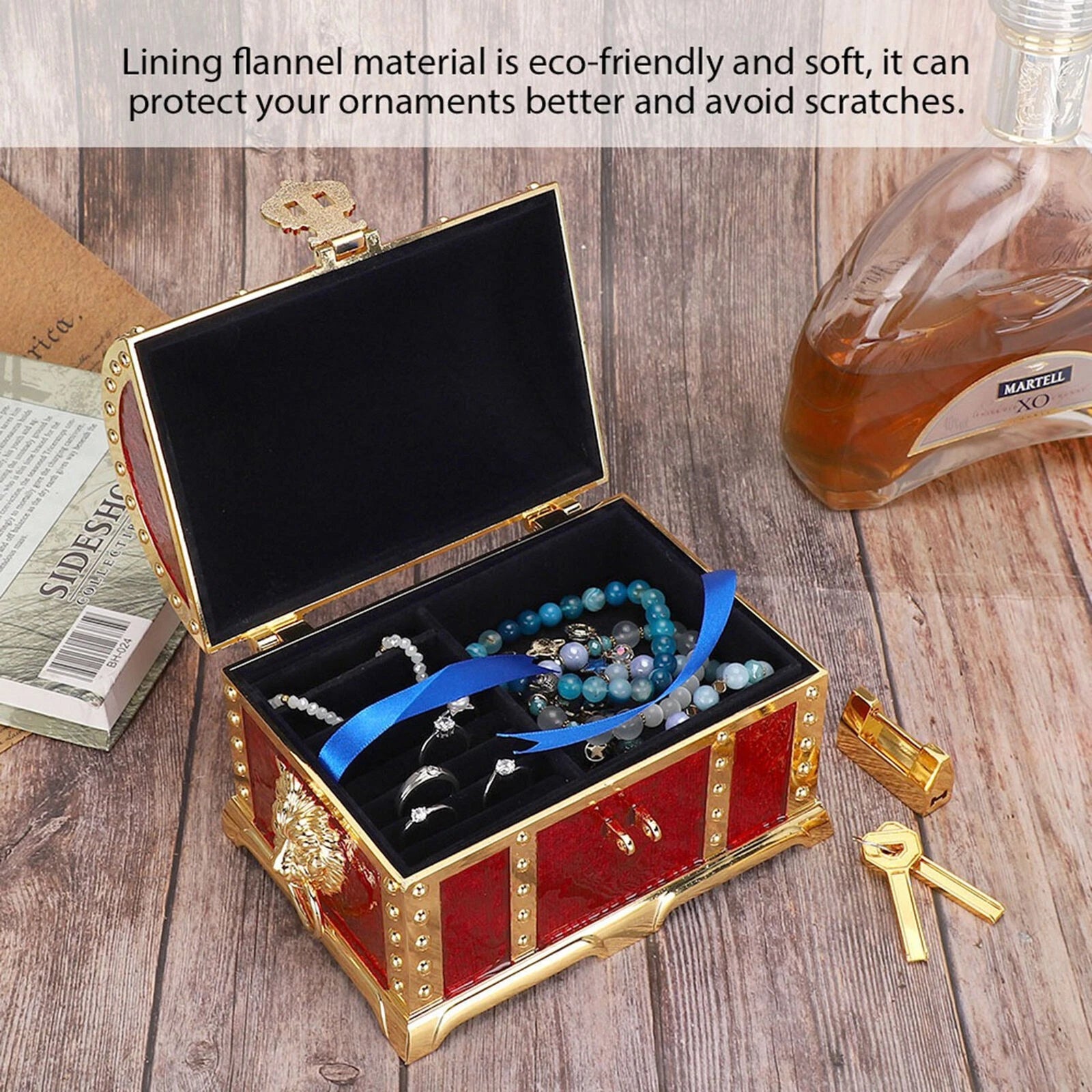 Jewelry Storage Box Ring Necklace Vintage Delicate Case Organizer Wedding Decor | eBay