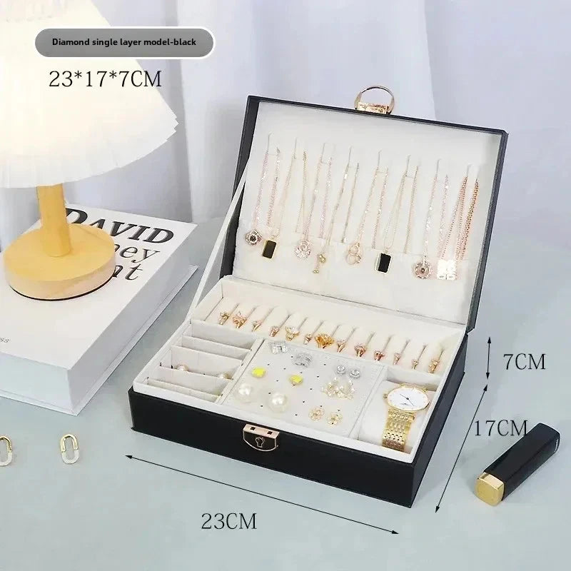 Hot Diamond Shaped Three-layer Lockable Drawer Jewelry Box, Jewelry Storage Box | eBay