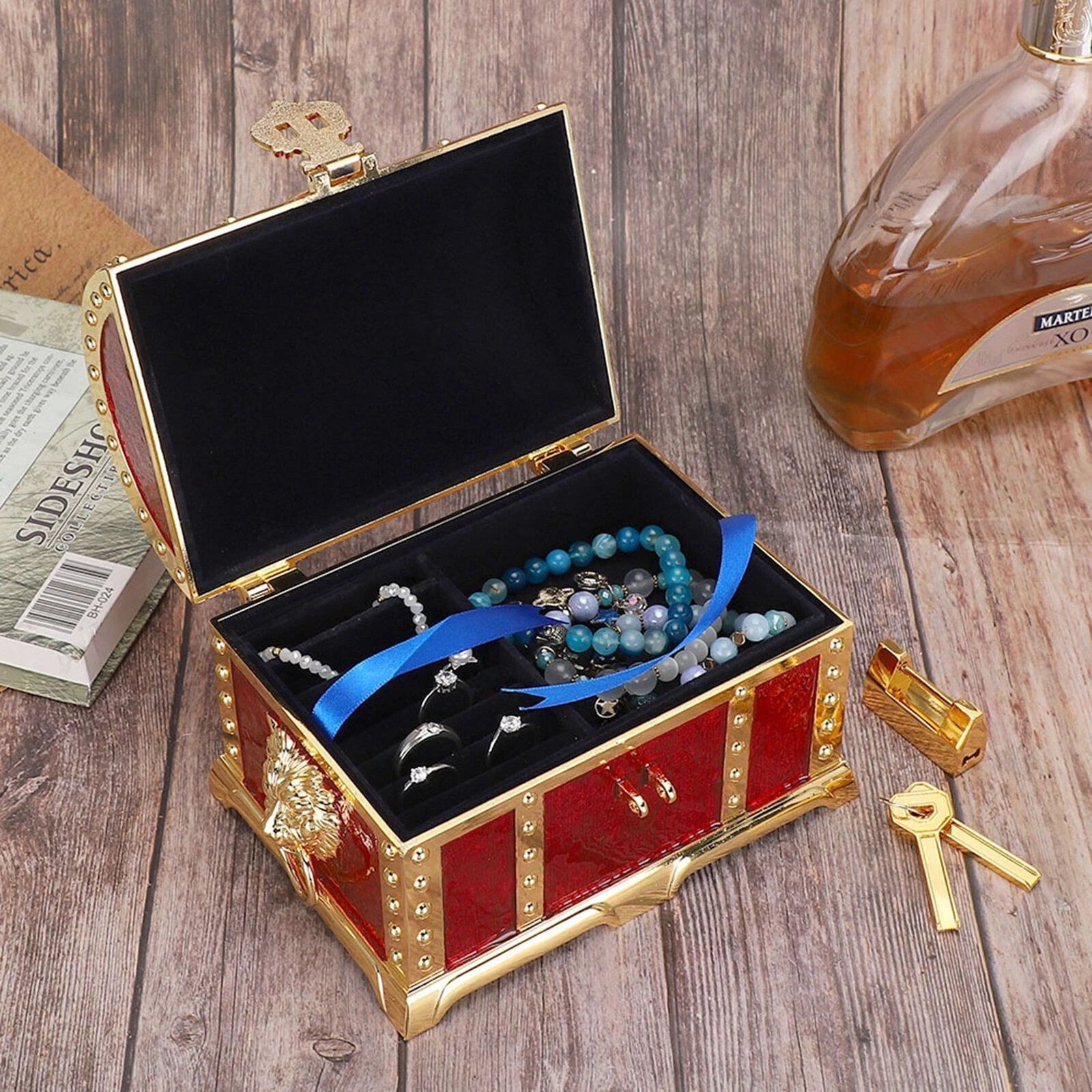 Jewelry Storage Box Ring Necklace Vintage Delicate Case Organizer Wedding Decor | eBay