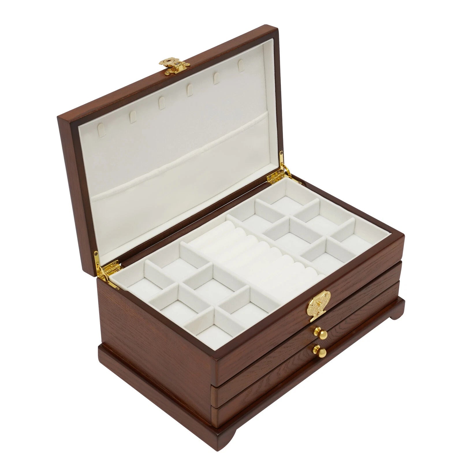 Jewelry Box Organizer for Women Girls 3 Layer Large Jewelry Storage Case White | eBay