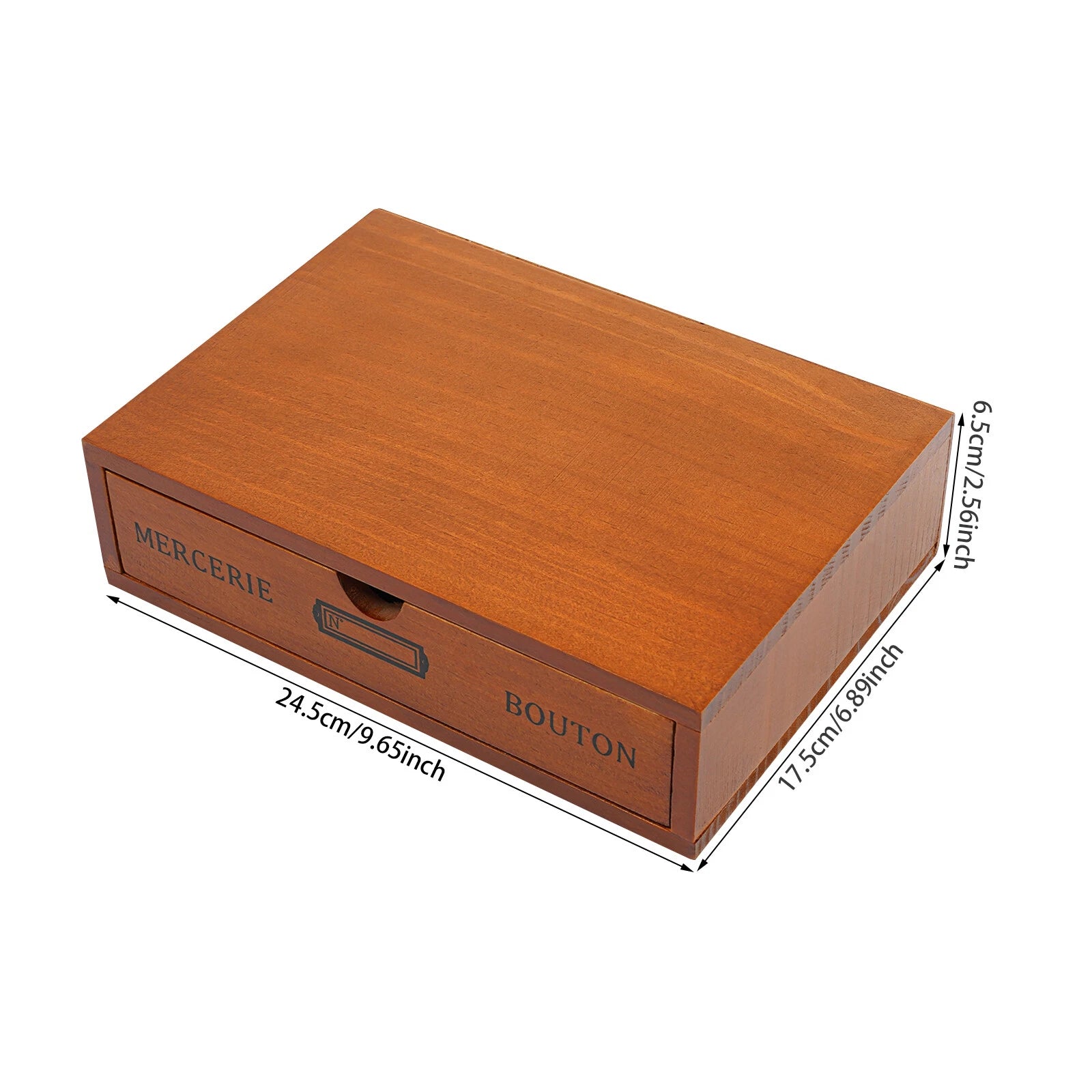 Single-Drawer Wooden Jewelry Organizer - Stylish Desktop Storage Box | eBay