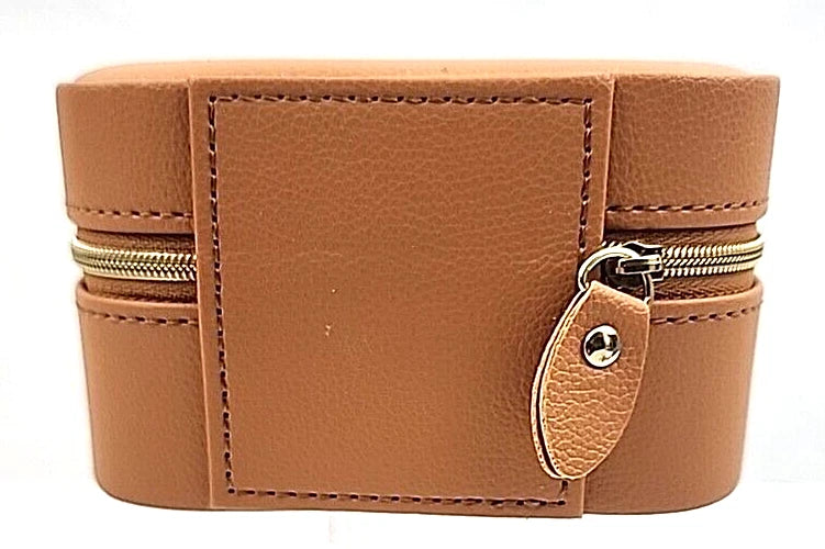 Samara Chestnut Vegan Leather Mini Organizer Portable Display Travel Jewelry Box | eBay