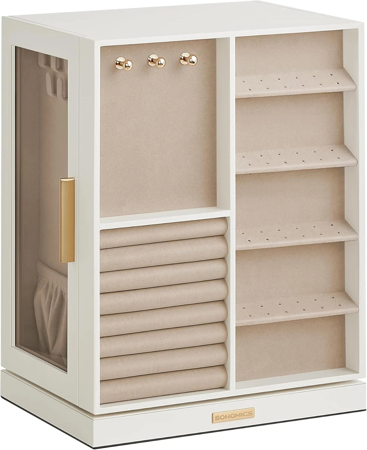 Jewelry Box 360° Rotating,Jewelry Storage Case with 5 Drawers, Jewelry Organizer | eBay