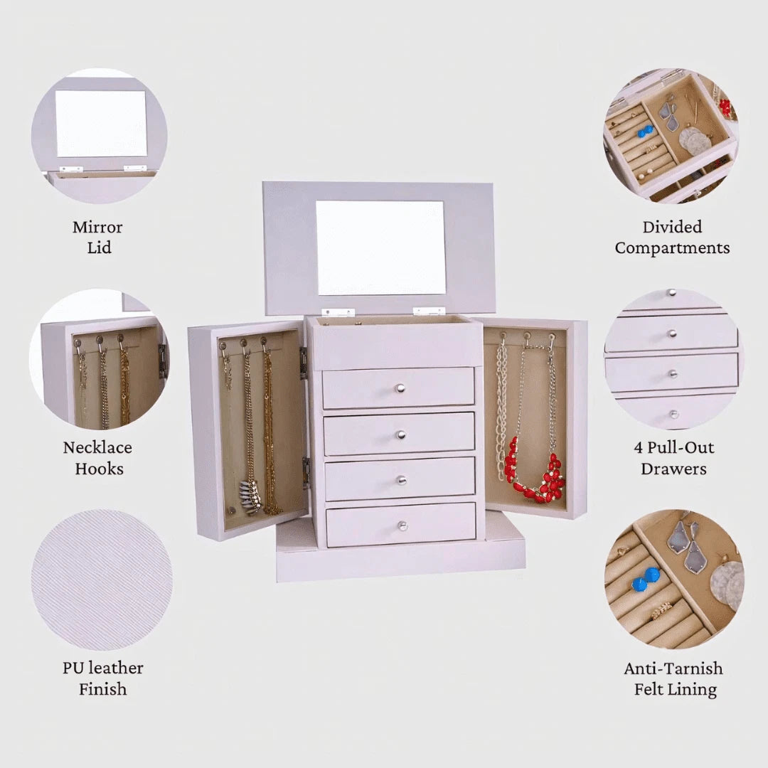 Women's Jewelry Storage Box, Blush | eBay