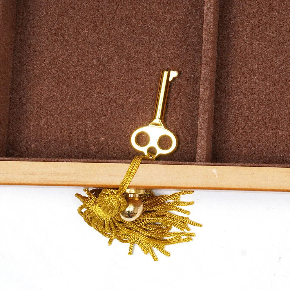 Elegant Wooden Jewelry Box with Velvet Lining and Key Lock, 3 Layers | eBay