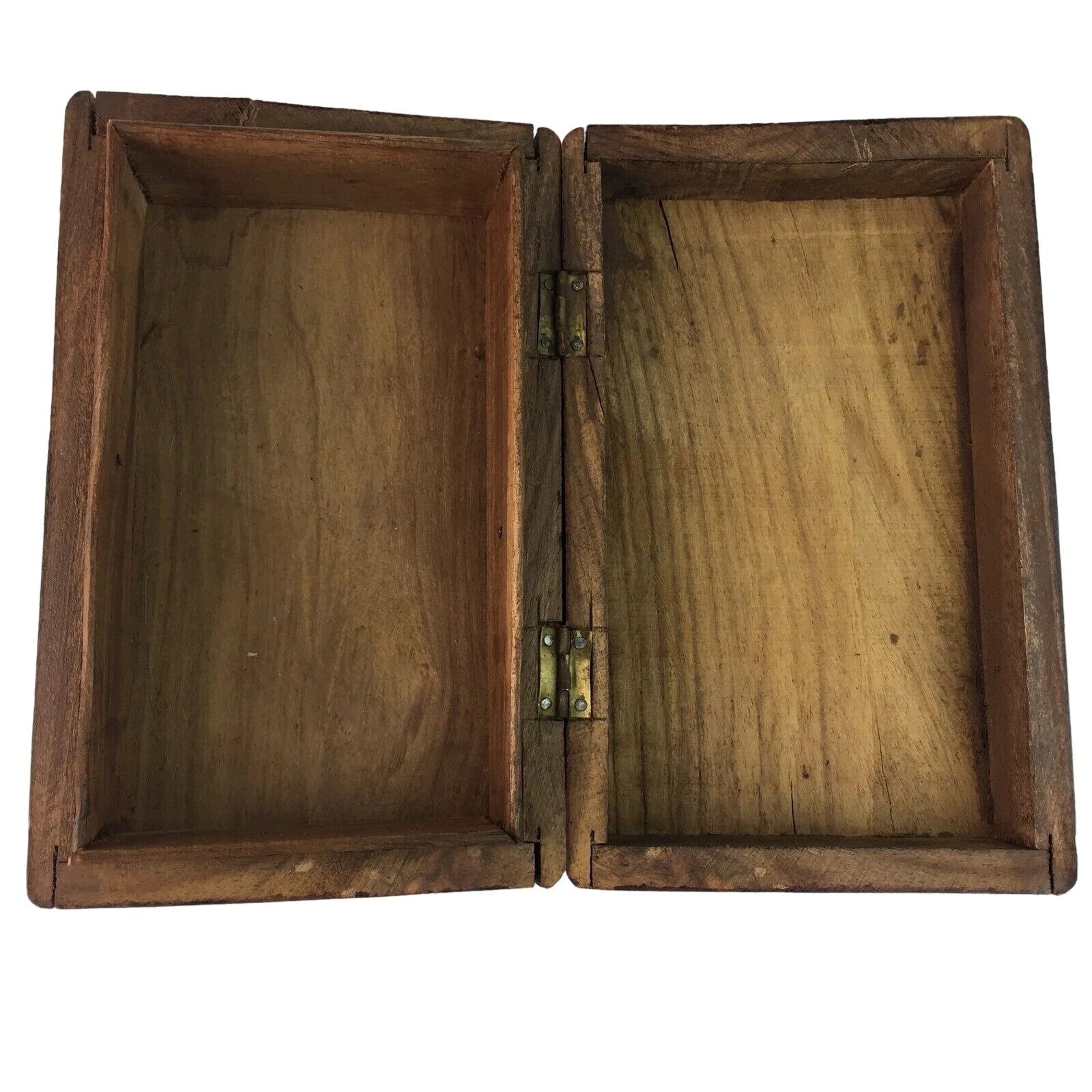 Wood Jewelry Chest Storage Box Inlay Carved Floral Pattern Solid Mid Century u | eBay