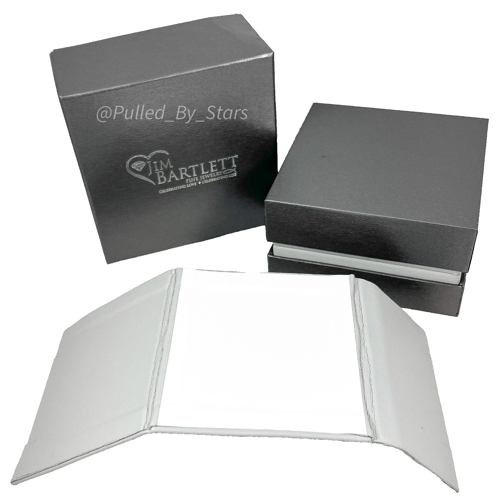 Boutique Jewelers Sleek Metallic Pewter Necklace/Earrings Gift Presentation Box | eBay