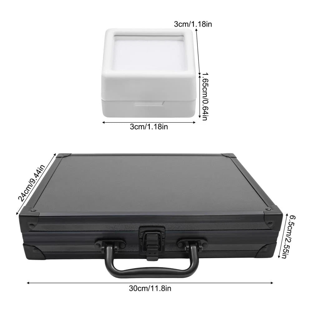 Jewelry Organizer Box for Storage Fits 70 Pieces Square Displays with Aluminum C | eBay