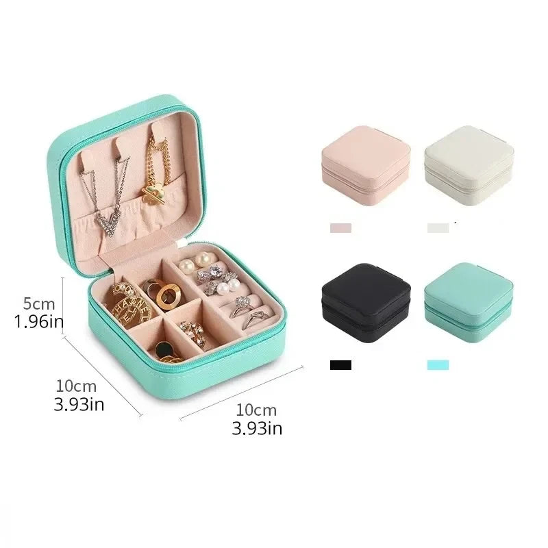 New Mini Jewelry Storage Box PU Leather Travel Organizer Earrings Ring Fast Ship | eBay