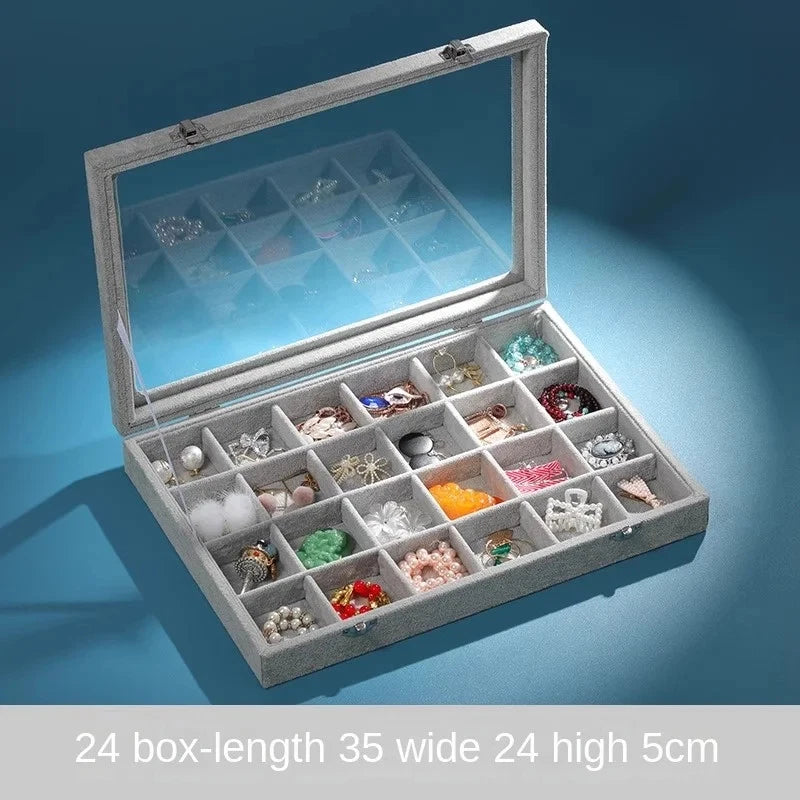 Jewelry Storage Box Large Capacity Rings Earrings Necklace Bracelet Display Case | eBay