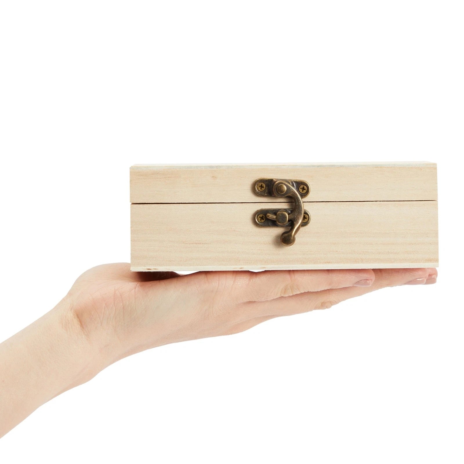 6-Pack Unfinished Wooden Boxes for Crafts with Hinged Lids and Clasps, 6x4x2 In 843128138459| eBay