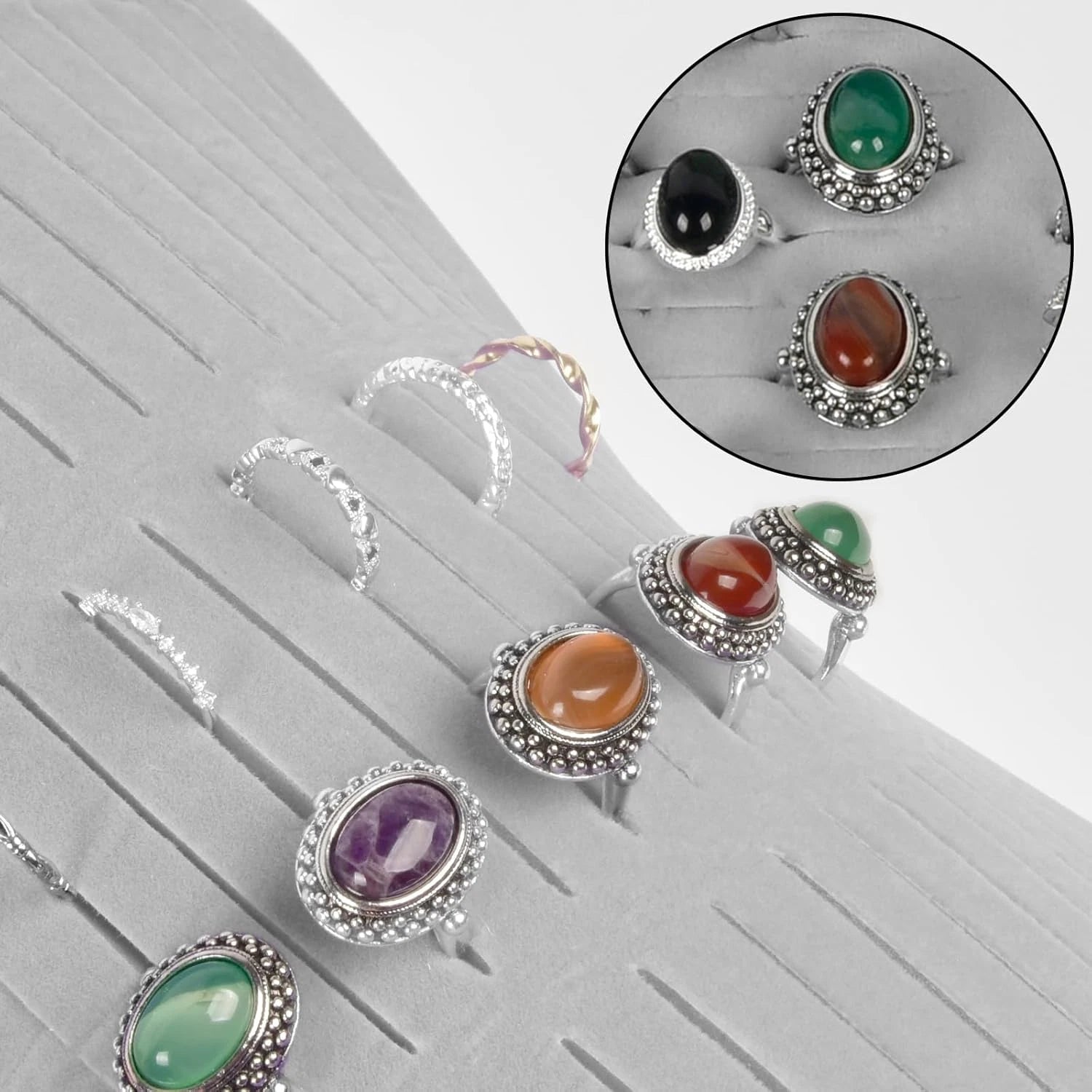 GWCASE Ring Organizer Storage Case - Jewelry Ring Display Collector Box with 42 | eBay