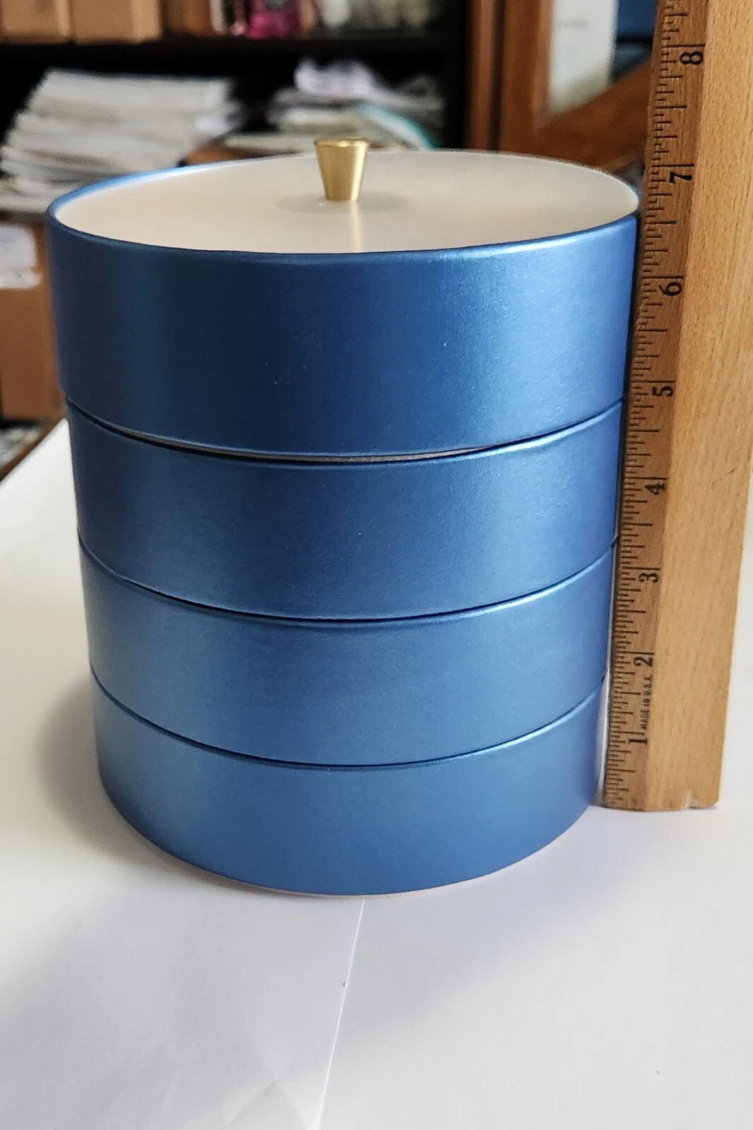 Four-Layer Jewelry Organizer Box Blue-New | eBay