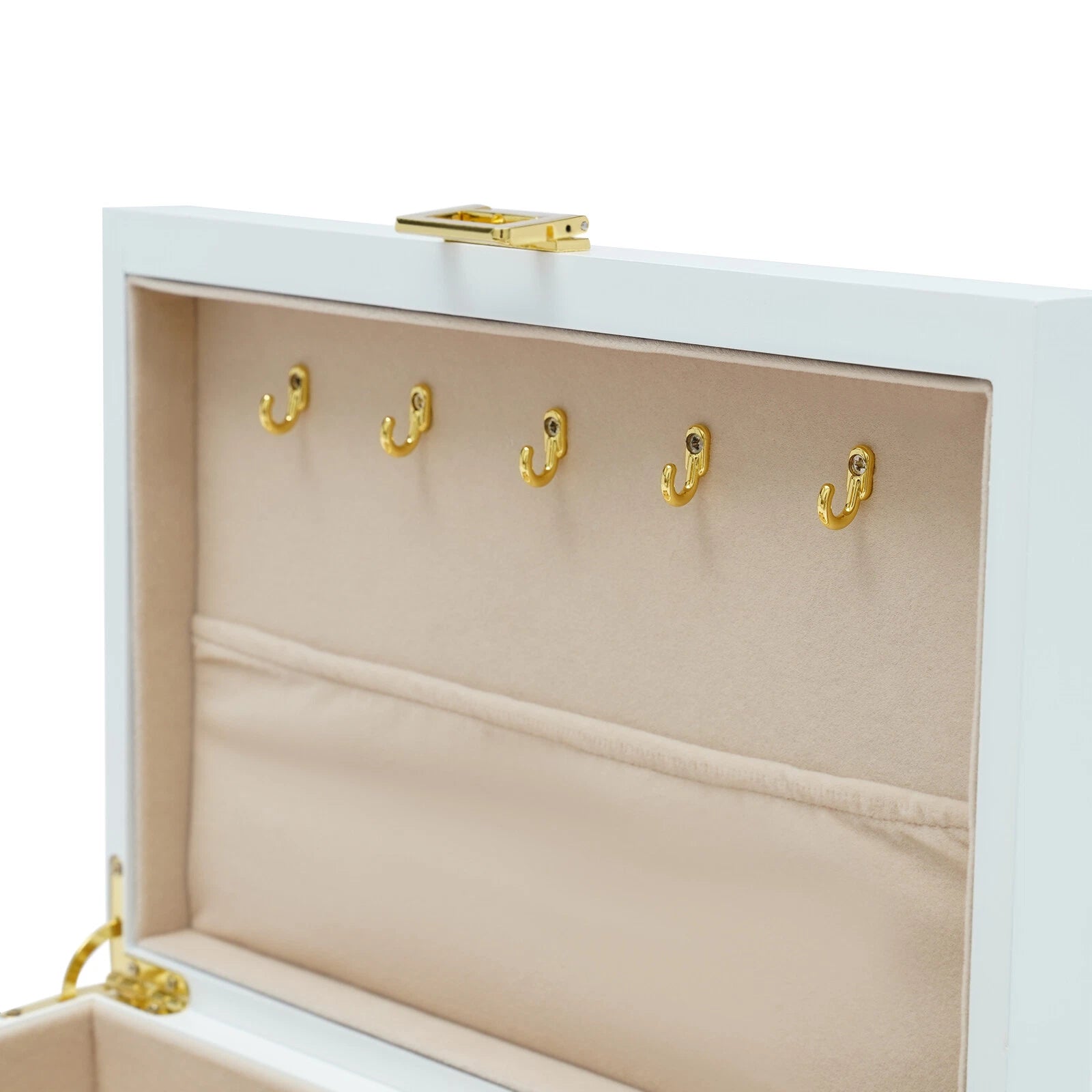 Rectangle 3-layer Modern White Wood Jewelry Ornaments Organizer Box for Storage | eBay