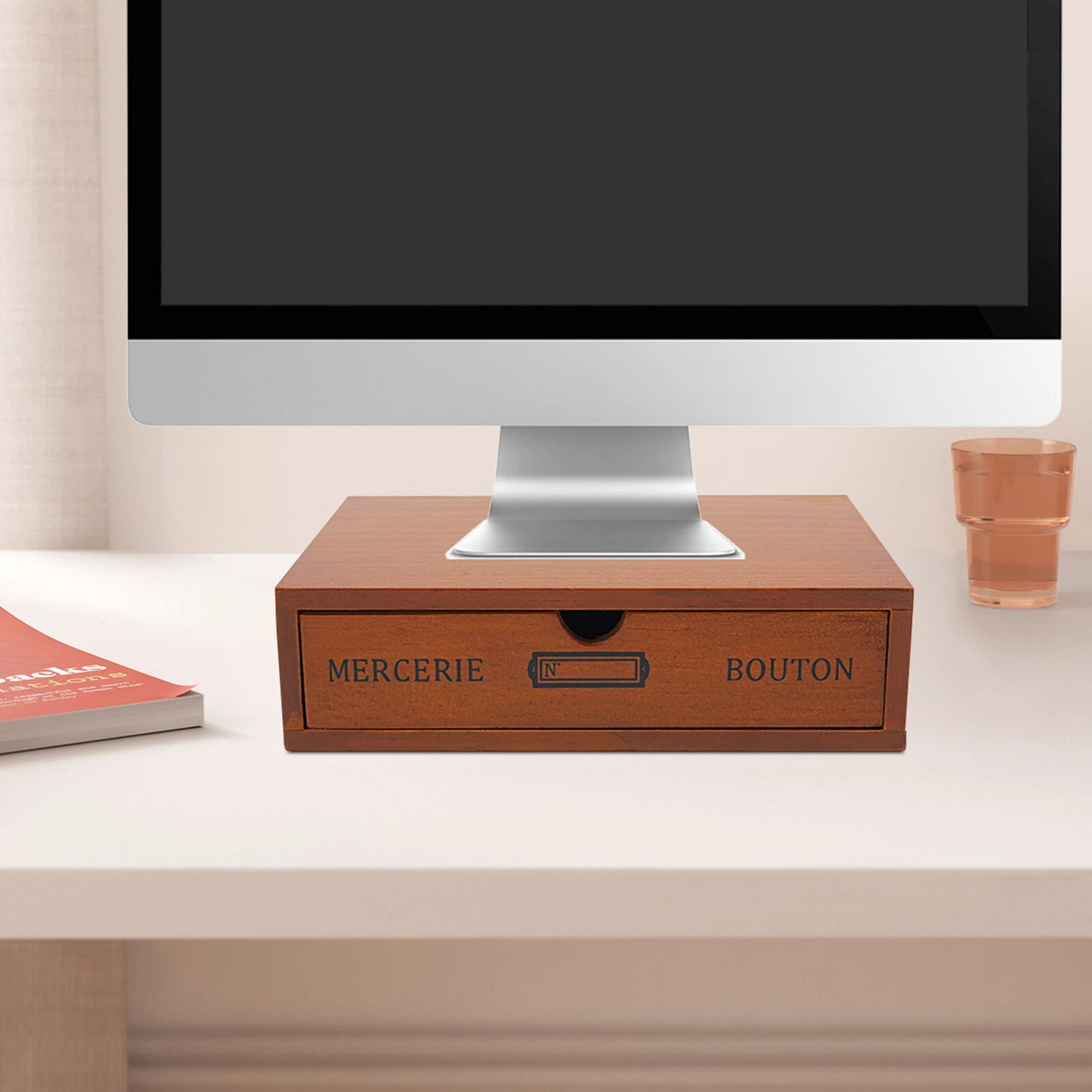 Single-Drawer Storage Box Table-Top Holder Case Wooden Desktop Jewelry Organizer | eBay