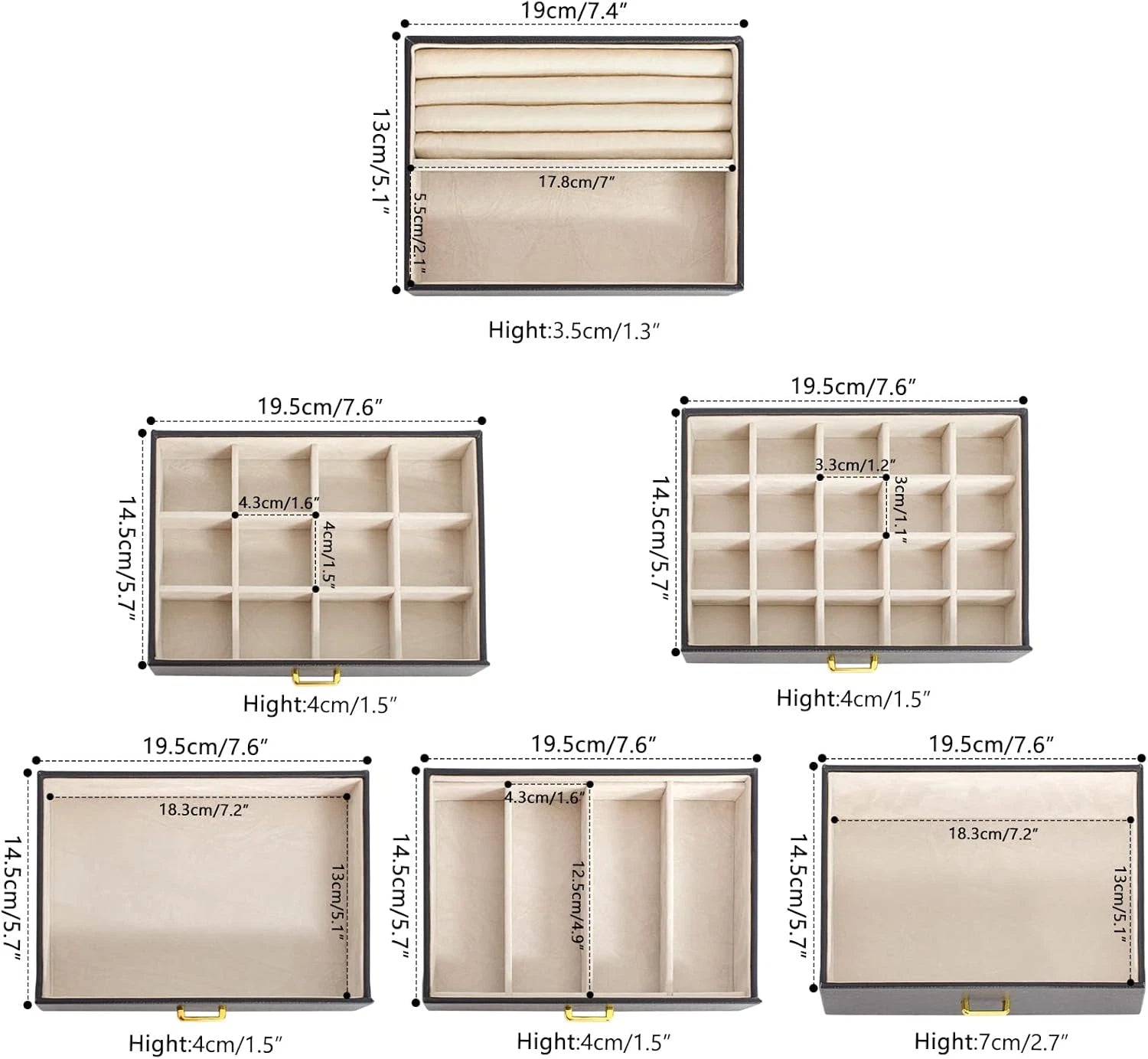 Large Jewelry Box Organizer Functional Lockable with Big Mirror, Leather Jewelry | eBay