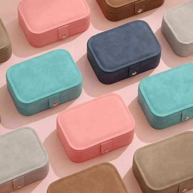 Portable Jewelry Storage Box Necklace Ring Earrings Organizer Holder | eBay