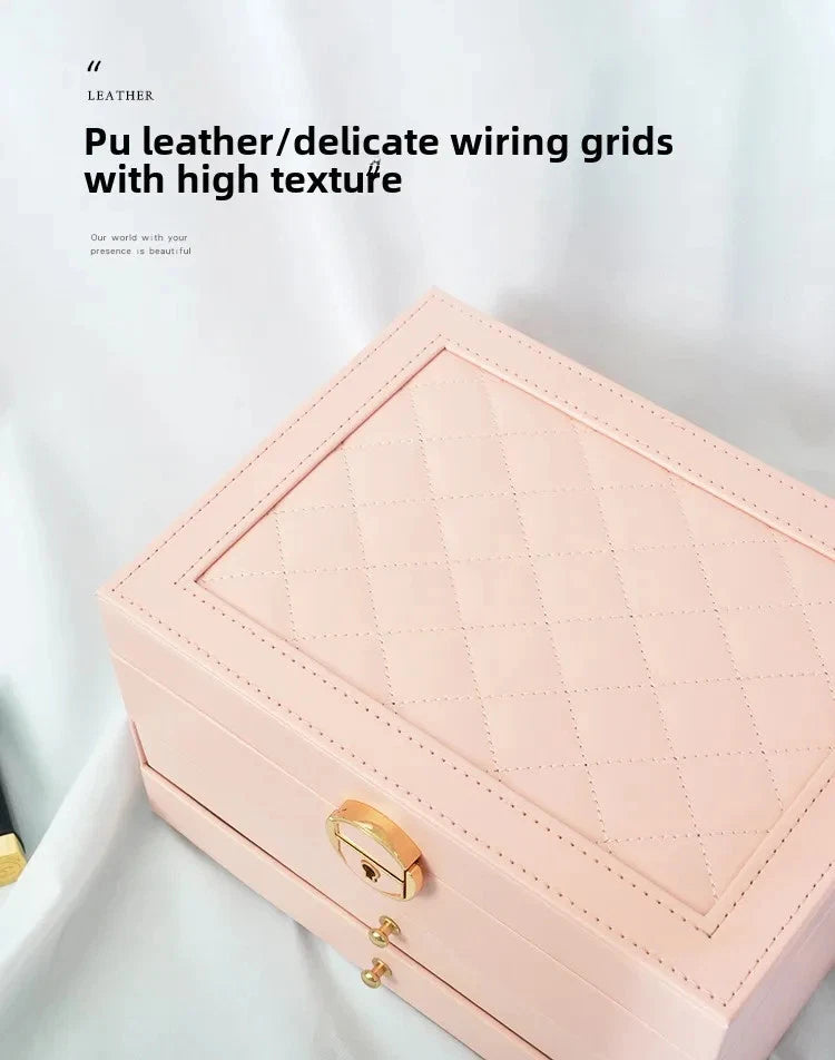 Hot Diamond Shaped Three-layer Lockable Drawer Jewelry Box, Jewelry Storage Box | eBay