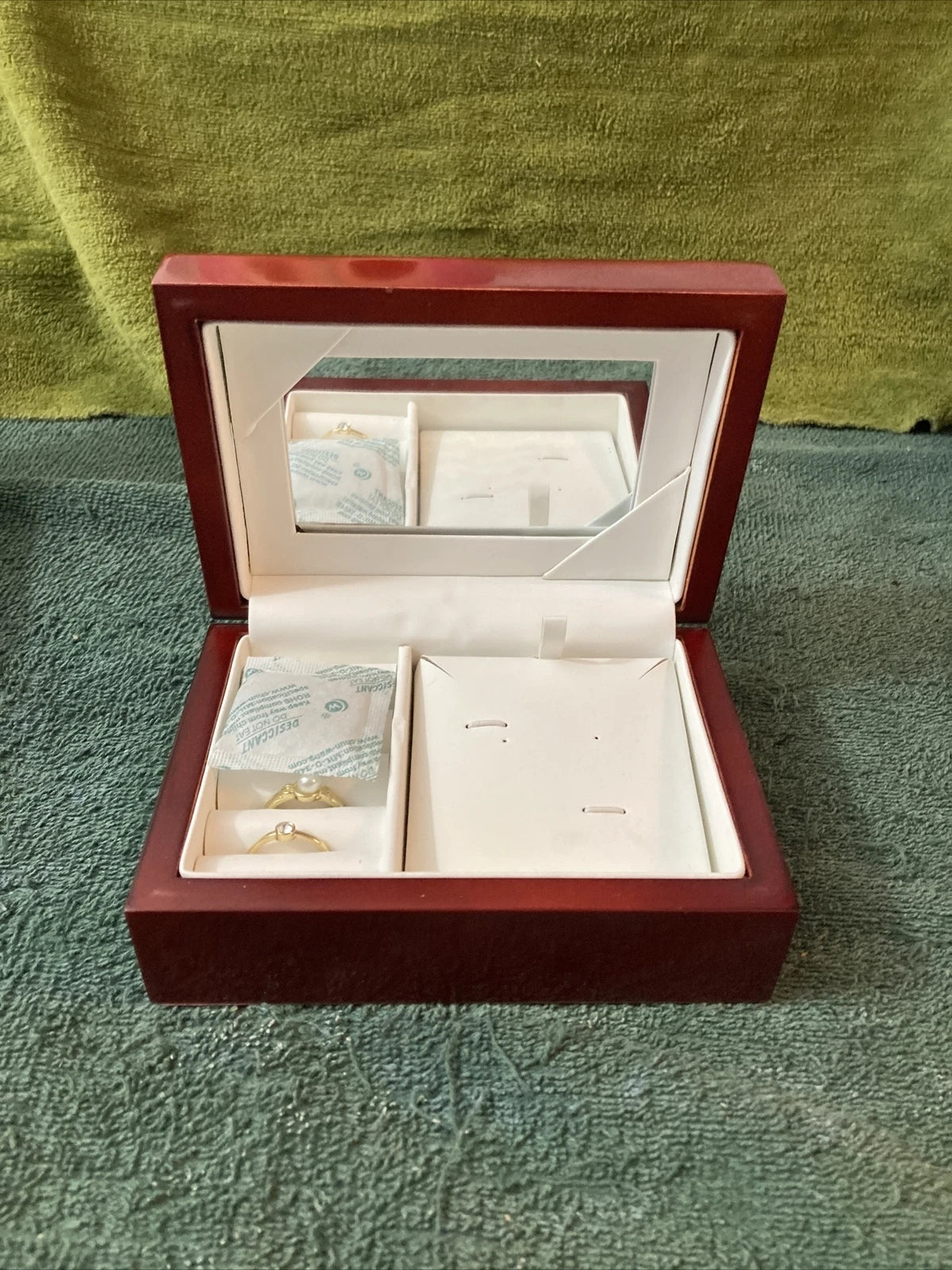 Wood Chest Jewelry Earrings Storage Organizer Gift Box #2 | eBay