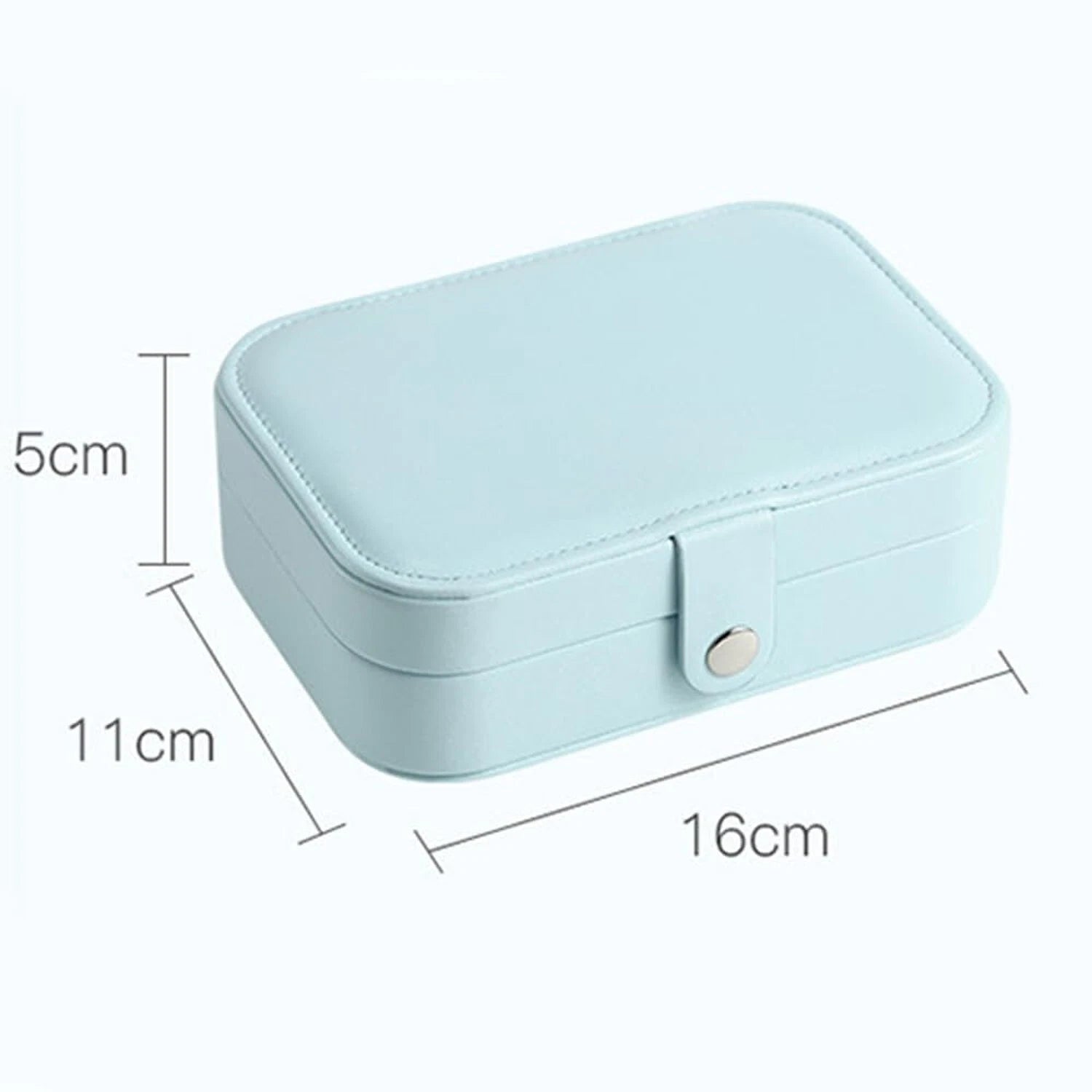 Blue Large Capacity Jewelry Storage Box, Portable Leather Jewelry Organizer f... | eBay