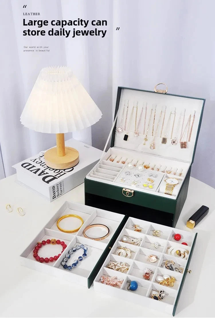 Hot Diamond Shaped Three-layer Lockable Drawer Jewelry Box, Jewelry Storage Box | eBay