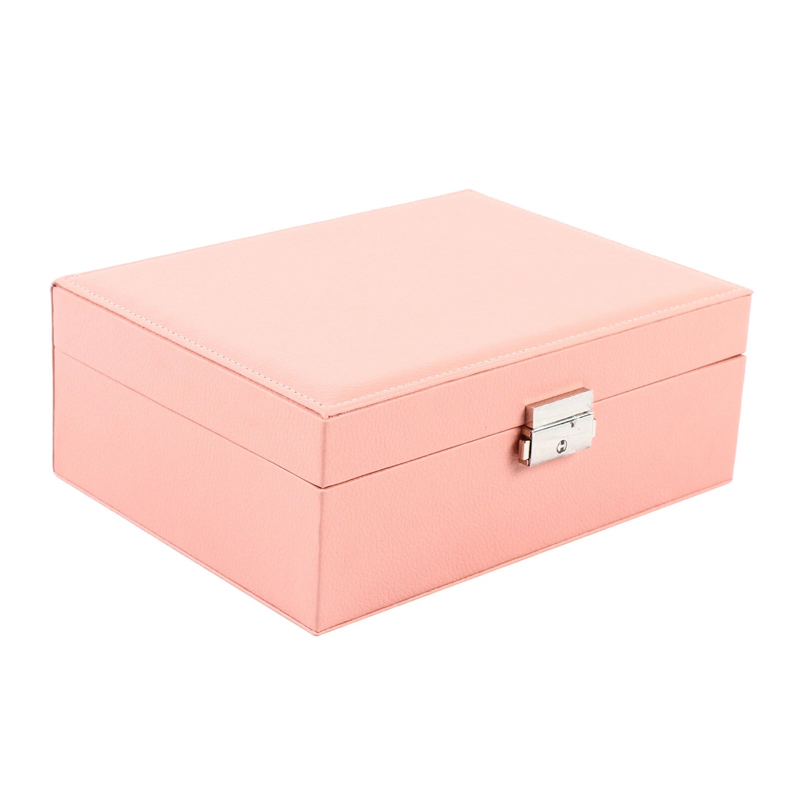 Double-layer Jewelry Storage Pink Cosmetics Box Watch Organizer Case PU Leather | eBay