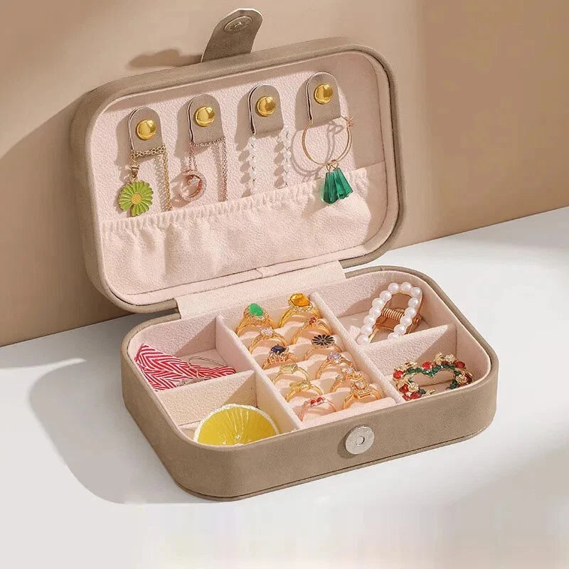 Portable Jewelry Storage Box Necklace Ring Earrings Organizer Holder | eBay