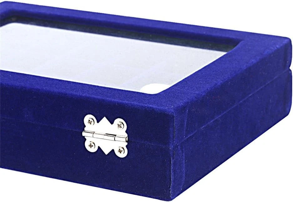 MeJell 24 Slot Velvet Glass Jewelry Box Organizer Ring Earring Tray Display | eBay