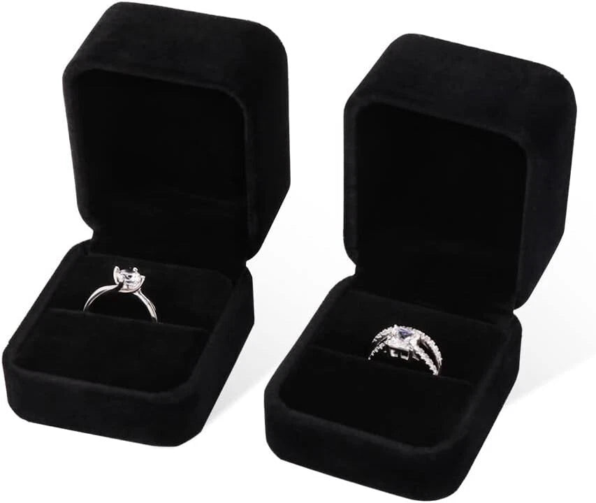 Compact Velvet Jewelry Cases for Earrings & Rings - Set of 2, Elegant Storage | eBay