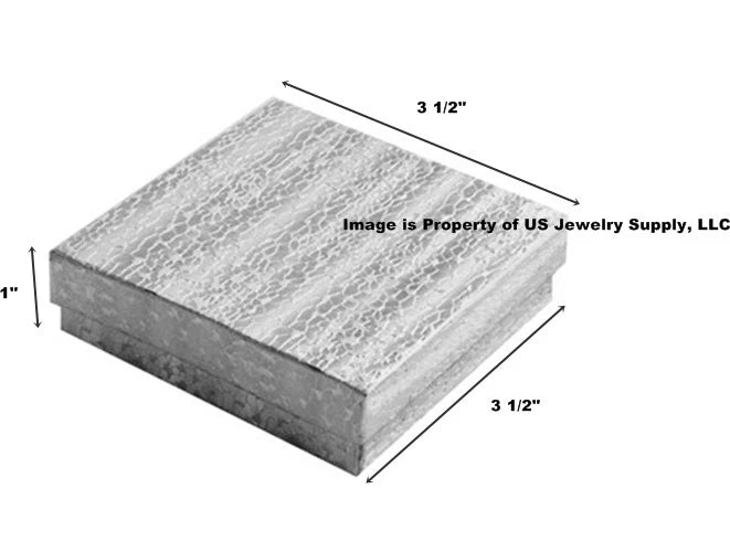 Wholesale 200 Silver Cotton Fill Jewelry Packaging Gift Boxes 3 1/2 x 3 1/2 x 1 | eBay