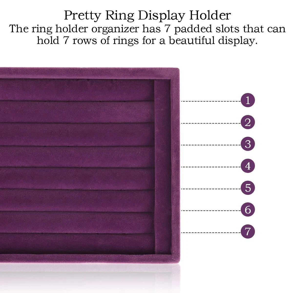 Jewelry Ring Display Organizer Case Holder Earring Storage Tray Velvet show Box | eBay