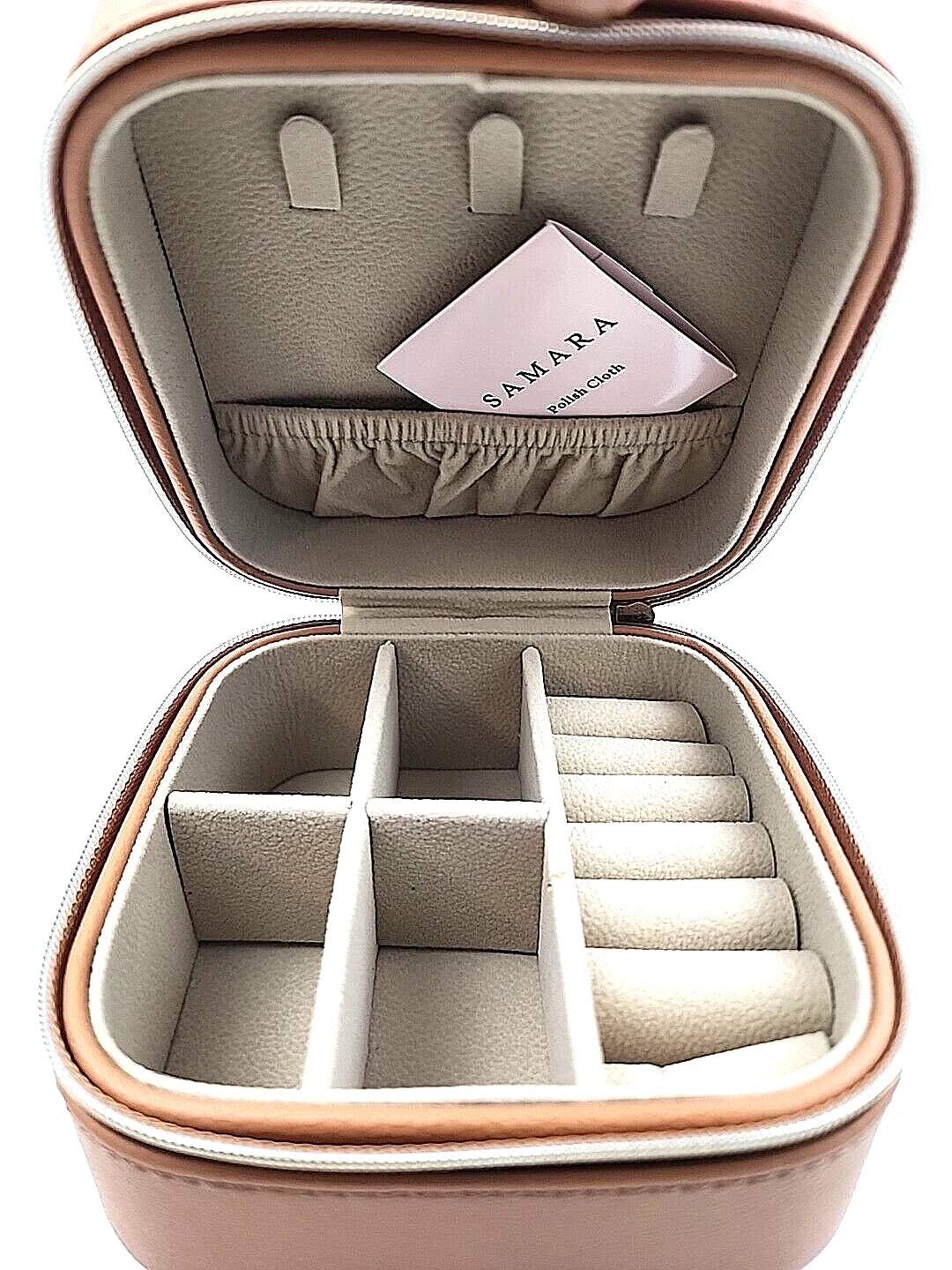 Samara Chestnut Vegan Leather Mini Organizer Portable Display Travel Jewelry Box | eBay