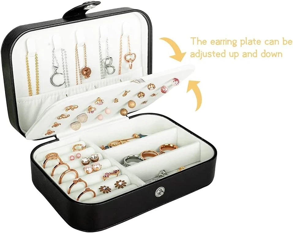Travel Jewelry Box, PU Leather Small Jewelry Organizer | eBay