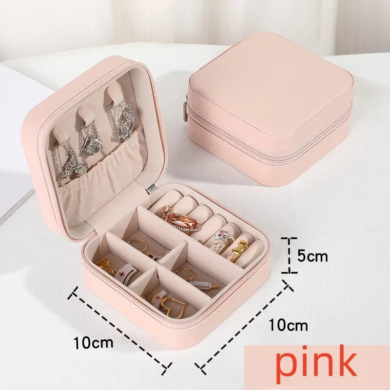 New Mini Jewelry Storage Box PU Leather Travel Organizer Earrings Ring Fast Ship | eBay