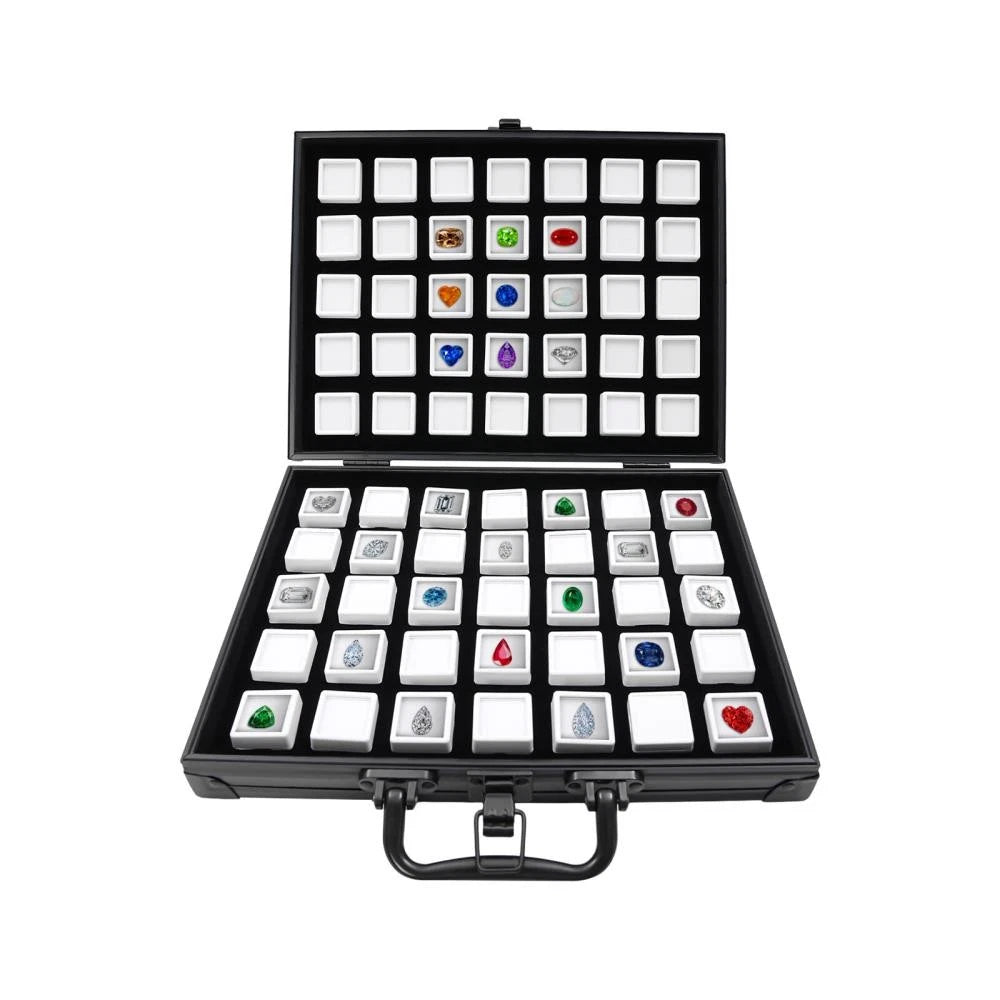 Jewelry Organizer Box for Storage Fits 70 Pieces Square Displays with Aluminum C | eBay