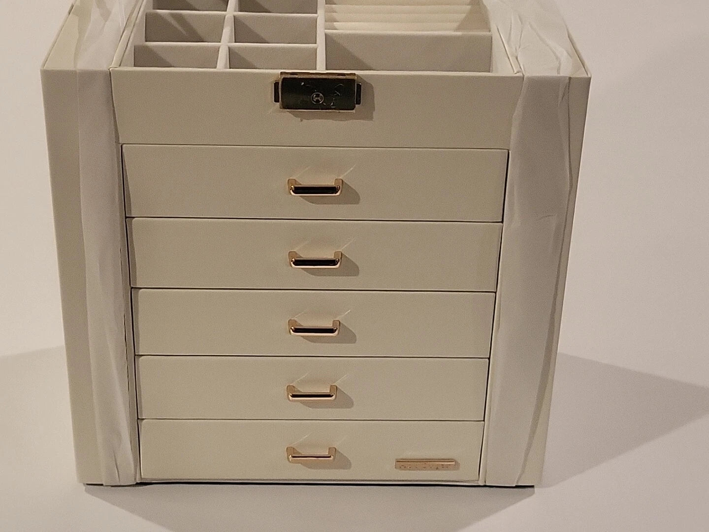 Large Jewelry Box 6-Tier PU Leather Organizer w/ Lock Multi-functional Storage | eBay