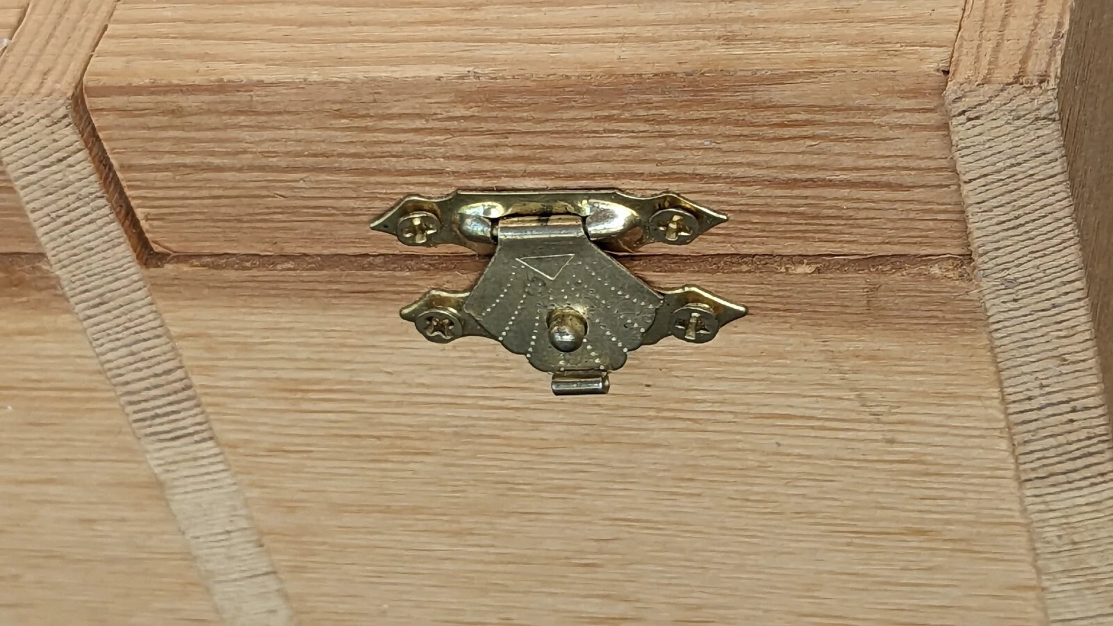 Natural wood finish 3 compartment with lids hinged latching jewelry box 9 3/8 in | eBay